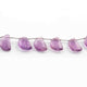 1  Long Strand  Amethyst Smooth Briolettes -D Shape  Briolettes - 12mmx8mm- 8 Inches BR02350 - Tucson Beads
