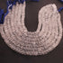 1 Strand Crystal Quartz Faceted Rondelles  Round Beads 8mm-9mm 10 inches BR120