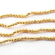 5 Strands Gold Plated Designer Copper Balls, Plain Copper Balls, Jewelry Making Supplies 6mm 7.5 inches Bulk Lot GPC572 - Tucson Beads
