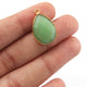 8 Pcs Green Chalcedony 24k Gold Plated Faceted Oval Shape Pendant Single Bali - 22mmx14mm - 21mmx13mm -PC477 - Tucson Beads