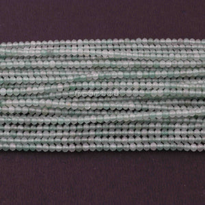 5 Strands Green Apatite Faceted Rondelles, Gemstone Beads, Micro faceted beads 3mm 13 inch long strand RB401 - Tucson Beads