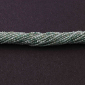 5 Strands Green Apatite Faceted Rondelles, Gemstone Beads, Micro faceted beads 2mm 13 inch long strand RB398 - Tucson Beads