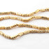 5 Strands Gold Plated Designer Copper Diamond cut Drum Beads, Jewelry Making Supplies 12mmx5mm 7 inches Bulk Lot GPC 377