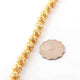1 Strand Gold Plated Designer Copper Half Cap, Casting Copper Beads, Jewelry Making Supplies 9mmx10mm 10 inches Bulk Lot GPC 280 - Tucson Beads
