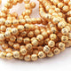 5 Strand Gold Plated Designer Copper Balls,Casting Copper Balls,Jewelry Making Supplies- 7mm- 7.5 inches Bulk Lot GPC632 - Tucson Beads