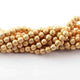 5 Strand Gold Plated Designer Copper Balls,Casting Copper Balls,Jewelry Making Supplies- 7mm- 7.5 inches Bulk Lot GPC632 - Tucson Beads