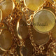 1 Feet Yellow Chalcedony Rosary Style Chain - Bezel Continuous connectors 24k Gold Plated Beaded Chain BD861 - Tucson Beads