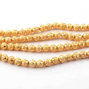 1 Strands Gold Plated Designer Copper Balls,Casting Copper Balls Beads,Jewelry Making Supplies 8mm 9  inches GPC388 - Tucson Beads