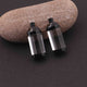 Matched Pairs  Natural Crystal Quartz ,Black Onyx Joined Smooth Bottle Shape Loose Gemstone 32mmx12mm BG036 - Tucson Beads