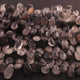 1 Strand Black Rutile Smooth Pear Briolettes - Tourmilated Quartz Smooth Beads 11mmx9mm-17mmx10mm 9 Inches BR142 - Tucson Beads