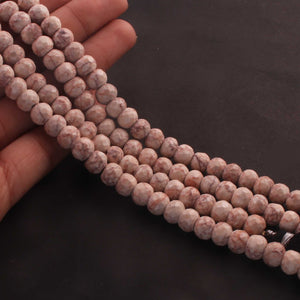 1 Long Strand Jasper  Faceted Rondelles - Roundles  Beads 8mm 8.5 Inches BR157 - Tucson Beads
