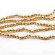 1 Strands  Gold Plated Plain Copper Balls, Plain Copper Small Beads, Jewelry Making Supplies, 5mm, 7.5 inches, Bulk Lot GPC595 - Tucson Beads