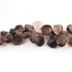 1 Strand Smoky Quartz Pear Shape Faceted Briolettes  13mmx11mm-13mmx16mm 7.5 Inches BR2082 - Tucson Beads