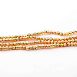 5 Strand Gold Plated Designer Copper Balls,Casting Copper Balls,Jewelry Making Supplies- 5 mm- 8 inches Bulk Lot GPC627 - Tucson Beads