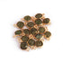 10 Pcs Vessonite Faceted Assorted Shape 24k Gold Plated Connector - Vessonite Assorted 16mmx9mm PC782