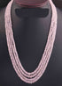315.Ct 4 Strands Of Morganite Necklace - Faceted Rondelle Beads - Stunning Elegant Necklace - 2mm-5mm-17 inch SPB0142