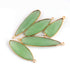 5 Pcs Green Chalcedony Faceted Assorted Shape 24k Gold Plated Pendant/Connector  - 51mmx12mm-35mmx13mm-PC768
