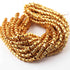 2 Strands 24k Gold Plated Copper Tube Beads, Roll Beads,  Jewelry Making Tools, 5mmx3mm, 8 Inches, gpc959