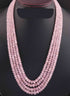 515.Ct 4 Strands Of Morganite Necklace - Faceted Rondelle Beads - Stunning Elegant Necklace -3mm-7mm-20 inch SPB0143
