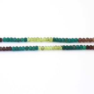 5 Strands Excellent Quality Multi Stone Faceted Rondelles - Mix Stone Roundles Beads 5mm 13 Inches RB328 - Tucson Beads