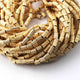 5 Strands Designer Tube Beads 24k Gold Plated Copper 8mmx7mm-15mmx10mm 9 inches Strand GPC283 - Tucson Beads