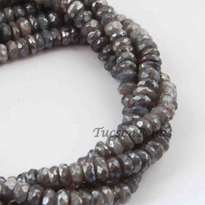 1 Strand Shaded Grey Silverite Faceted Briolettes Beads 8-9mm 13 Inches BR2015 - Tucson Beads