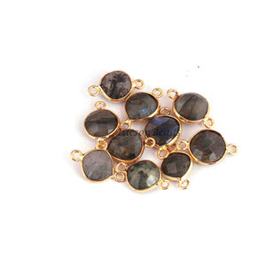 12 Pcs Mix Stone 24k Gold Plated Faceted Assorted Shape Connector -  Mix Stone Bezel Connector 16mmx10mm-18mmx10mm PC758 - Tucson Beads