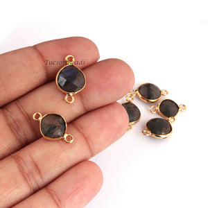 12 Pcs Mix Stone 24k Gold Plated Faceted Assorted Shape Connector -  Mix Stone Bezel Connector 16mmx10mm-18mmx10mm PC758 - Tucson Beads