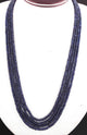 520. Ct 4 Strands Of Genuine Blue Sapphire Necklace - Smooth Rondelle Beads - Rare & Natural Sapphire Necklace - Stunning Elegant Necklace - SPB0161 - Tucson Beads