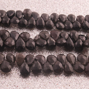 1 Strand Cats Eye Faceted Briolettes  - Pear Shape Briolettes -11mmx8mm-7mmx6mm - 8 Inches - BR02934 - Tucson Beads