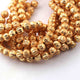 5 Strands Gold Plated Designer Copper Round Ball Beads ,Jewelry Making Supplies 7mm 7inches GPC539 - Tucson Beads