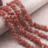 1  Strand Chocolate  Moonstone Faceted Briolettes  - Heart  Shape Briolettes - 9mmx8mm-7mmx6mm 8 Inches BR02931