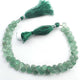 1  Strand Green  Strawberry Faceted Briolettes - Heart Shape Briolettes -9mm x 8mm - 8-Inches br02920 - Tucson Beads