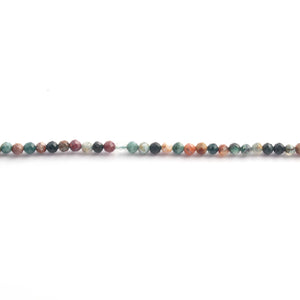 5 Long Strand Moss Agate Faceted Gemstones balls Beads Semiprecious Beads -3mm-13 Inches RB0310 - Tucson Beads