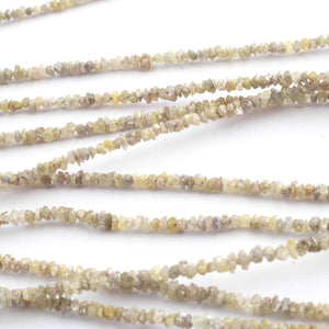1 Long Strand Yellow Diamond Nuggets- Raw Diamond Chips Nuggets Center Drill  Beads - 16 Inch Long BR0954 - Tucson Beads
