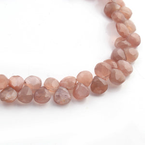 1  Strand Chocolate Moonstone Faceted Briolettes  - Pear Shape Briolettes - 11mm x 8mm-7mm x 5mm 8 Inches BR02932 - Tucson Beads