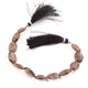 1 Strand Smoky Quartz Faceted Briolettes -Oval Shape Briolettes  16mmx12mm-17mmx12mm-8 Inches BR1242 - Tucson Beads