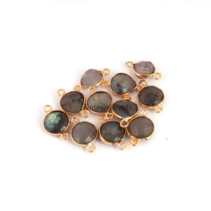 18 Pcs Mix Stone 24k Gold Plated Faceted Assorted Shape Connector -  Mix Stone Bezel Connector 16mmx9mm-19mmx13mm PC761 - Tucson Beads