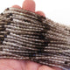 5 Long Strands Shaded Smoky Quartz Faceted Rondelles - Shaded Smoky Roundelle Beads 4mm 13 Inch rb371 - Tucson Beads