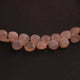 1  Strand Peach Moonstone Faceted Briolettes  - Heart Shape Briolettes -6mm x 8mm -9mm x 8mm , 8 Inches, BR02922 - Tucson Beads