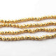 1 Strands Gold Plated Designer Copper Diamond Cut Balls Beads, Jewelry Making Supplies 7mm 8 inches Bulk Lot GPC386 - Tucson Beads