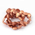 1 Strand Rose Gold Plated Copper Coin Beads, Round Beads, Jewelry Making Tools, 15mm 9 Inches, GPC029