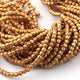 5 Strands  Gold Plated Designer Copper Beads, Casting Copper Beads, Jewelry Making Supplies 4mm 8 inches Bulk Lot GPC385 - Tucson Beads