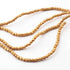 5 Strands  Gold Plated Designer Copper Beads, Casting Copper Beads, Jewelry Making Supplies 4mm 8 inches Bulk Lot GPC385