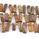 1 Strand Beautiful Mookaite Jasper Faceted  Rectangle  Beads Briolettes -  jasper Briolette 23mmx8mm-30mmx9mm 8 Inches BR2030 - Tucson Beads