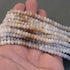 4 Strands Shaded Chalcedony Faceted Rondelles Beads- 3mm-4mm  13 Inches RB324
