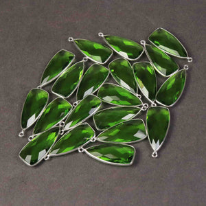 5 Pcs Peridot Faceted Dagger Shape 925 Sterling Silver Pendant 31mmx13mm  SS889 - Tucson Beads