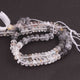 1 Long Strand Black Rutile Faceted Rondelles - Gemstone Rondelles  7mm-9mm 9 Inches BR2092 - Tucson Beads