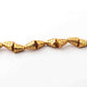 1 Strands Gold Plated Designer Copper Cone Shape Beads, Casting Copper Beads, Jewelry Making Supplies 13mmx11mm 8 inches  GPC647 - Tucson Beads