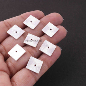 50 Pcs Silver Plated Designer Square Shape,Casting Copper,Jewelry Making Supplies 12mm  GPC348 - Tucson Beads